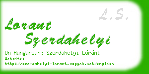 lorant szerdahelyi business card